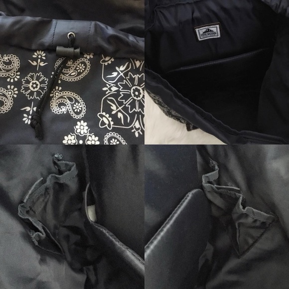 Steve Madden Navy Blue & White Floral Utility Backpack - Picture 4 of 4